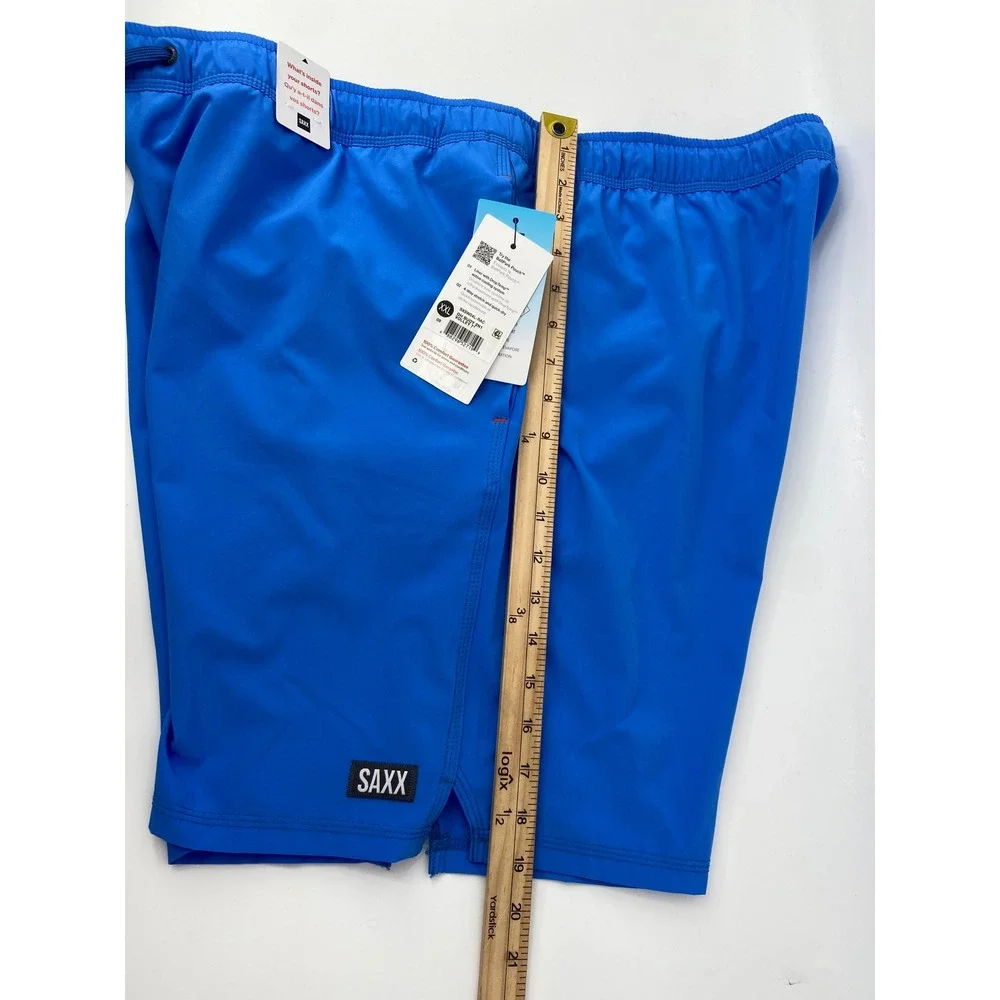 SAXX Swim Trunk Shorts Men 2XL Blue Oh Buoy 2N1 Volley 7